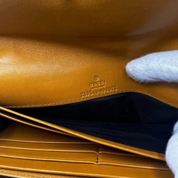 EUC Gucci Yellow Guccissima Long Wallet - Picture 6 of 7